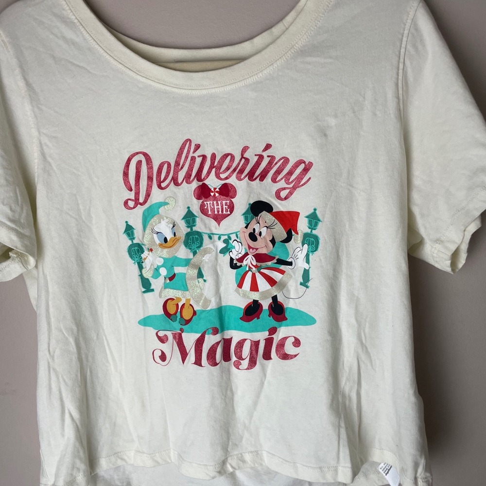 Walt Disney World Minnie Daisy Delivering Magic Graphic T Shirt Women's Size L